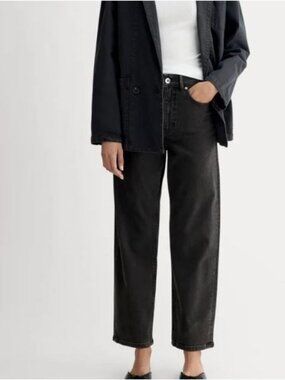 Everlane The Way High Straight Jean Black Rinse Size 26R NWT